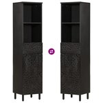 vidaXL Ensemble d'armoires de salle de bain 3 Pièces bois manguier massif