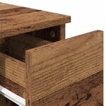 vidaXL Table de chevet avec tiroir vieux bois 20x36x60 cm