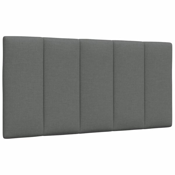 vidaXL Coussin de tête de lit Hanko gris foncé 100 cm tissu