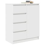 vidaXL Buffet avec tiroirs blanc 71x35x84 cm bois d'ingénierie