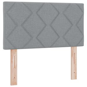 vidaXL Tête de lit LED Gris clair 80 cm tissu
