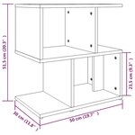 vidaXL Table de chevet Chêne fumé 50x30x51 5 cm Bois d'ingénierie