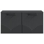 vidaXL Meuble TV mural Noir 59 5 x 31 x 30 cm Bois d'ingénierie