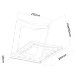 Newstar support pliable d'ordinateur portable 10"-15" noir