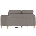 vidaXL Canapé à 2 places Taupe 120 cm Tissu