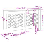 vidaXL Cache-radiateur 152x19x81 5 cm MDF