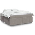 vidaXL Sommier à lattes de lit avec matelas Taupe 180x200 cm Tissu