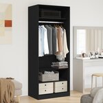 vidaXL Armoires Chêne noir Lot de 2 Chêne noir Bois d'ingénierie