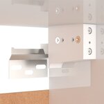 vidaXL Table de chevet Blanc brillant 30 5x30x30 cm Bois d'ingénierie