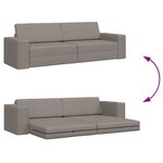 vidaXL Canapé Lit de Sol 2-en-1 Taupe 245x150x60.5 cm Tissu