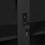 vidaXL Armoire à portes coulissantes avec jardinière Anthracite Acier