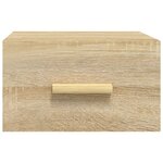 vidaXL Table de chevet murale chêne sonoma 35x35x20 cm