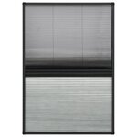 vidaXL Moustiquaire plissée pour fenêtre Aluminium 110x160cm et auvent