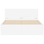 vidaXL Cadre de lit avec tête de lit et LED blanc 140x190 cm