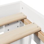 vidaXL Cadre de lit sans matelas blanc 200x200 cm bois massif de pin