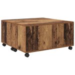 vidaXL Table basse Bois ancien 75 x 75 x 38 cm Bois d'ingénierie