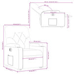 vidaXL Fauteuil inclinable électrique gris similicuir