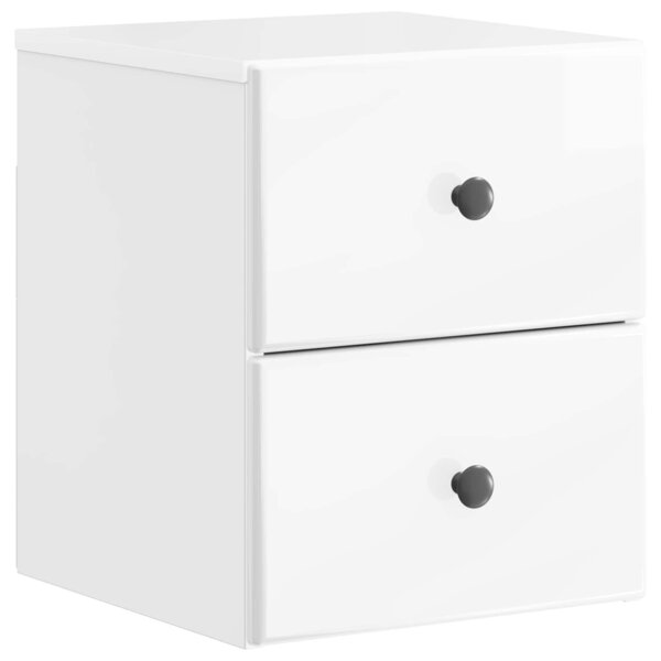 vidaXL Cabinet de chevet mural Blanc brillant 34 5 x 33 x 40 cm