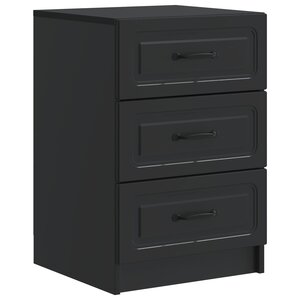 vidaXL Cabinet de chevet Noir 43 x 41 x 63 5 cm Bois d'ingénierie