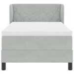 vidaXL Lit à ressorts avec matelas gris foncé 80x200 cm en velours