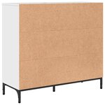 vidaXL Buffet Blanc brillant 89 5 x 33 x 82 cm Bois d'ingénierie
