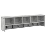vidaXL Porte-manteau mural avec étagère Gris béton 100 x 16 x 26 cm