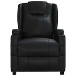 vidaXL Fauteuil inclinable Noir Similicuir