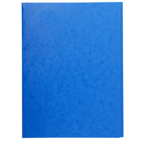 Chemise 3 rabats SANS élastique carte lustrée 24 x32 cm Bleu EXACOMPTA