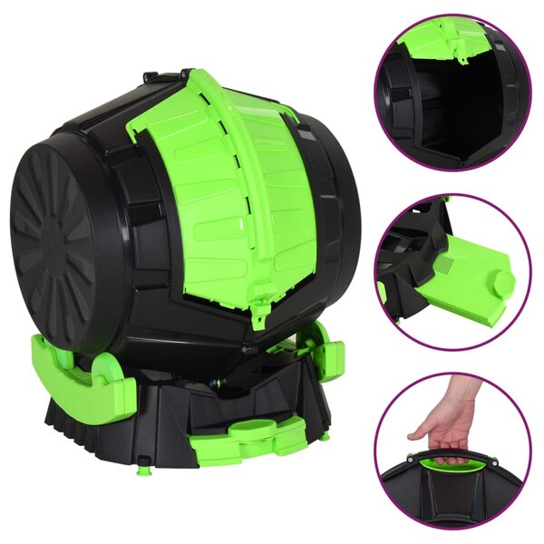 vidaXL Composteur à tambour 49 5x44 5x57 cm 50 L