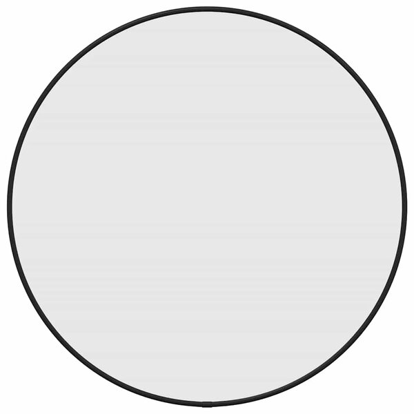 vidaXL Miroir mural Noir Ø 50 cm Rond
