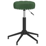 vidaXL Chaises pivotantes à manger lot de 4 vert foncé velours