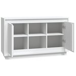 vidaXL Buffet blanc 102x35x60 cm bois d'ingénierie