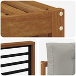 vidaXL Ensemble de canapés d'extérieur 6 Pièces Gris Naturel et Clair