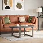 vidaXL Pieds de table basse en T  2 pièces  noir  70 x 25 x (42-43) cm  acier