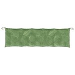 vidaXL Coussins de banc jardin lot de 2 motif de feuilles tissu Oxford