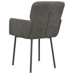 vidaXL Chaises à manger lot de 2 Gris foncé Velours