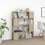 vidaXL Bibliothèque/Séparateur de pièce Chêne sonoma 100x24x124 cm