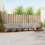 vidaXL Ensemble de canapés d'extérieur 6 Pièces Gris Naturel et Clair