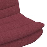 vidaXL Chaise Pivotante Rouge vin Tissu Standard Ergonomique