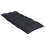 vidaXL Coussins de chaise à dossier haut lot de 2 noir tissu oxford