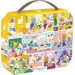 Puzzle - Les rituels du quotidien - 24 pièces - Dès 3 ans - 50x40cm - Poster inclus - Janod