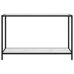 vidaXL Table console Blanc 120x35x75 cm Verre trempé