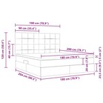 vidaXL Lit avec rangement et matelas Bleu 180 x 200 cm Polyester