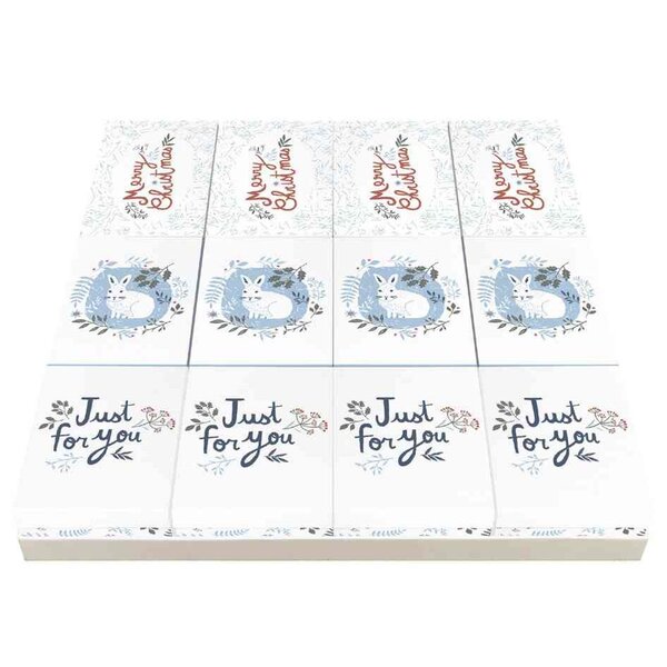 Set de 12 boîtes cadeaux 'Noël' 8 5x11 5x5 8cm x 3 CLAIREFONTAINE