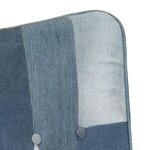 vidaXL Fauteuil avec repose-pieds Denim Bleu Toile patchwork