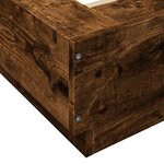 vidaXL Cadre de lit avec lumières LED chêne fumé 75x190 cm