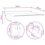 vidaXL Auvent rétractable électrique Gris clair et blanc