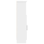 vidaXL Meuble de salle de bain avec porte-rouleau blanc 20 5x22x90 cm