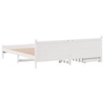 vidaXL Cadre de lit sans matelas blanc 200x200 cm bois massif de pin