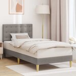 vidaXL Cadre de lit avec tête de lit Taupe 90 x 190 cm Tissu